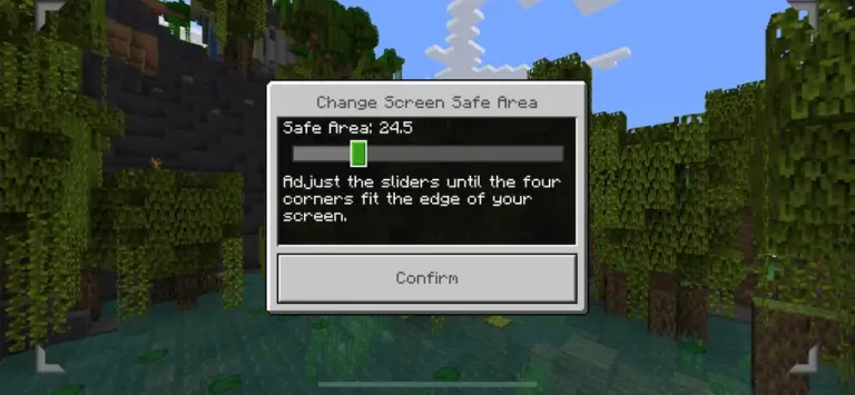 更改安全区画面 Change Screen Safe Area