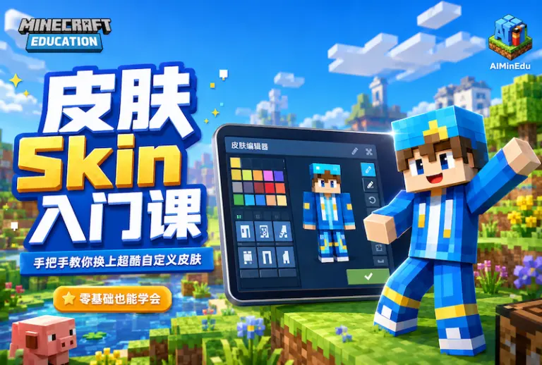 我的世界变变变！手把手教你换上超酷自定义皮肤skin