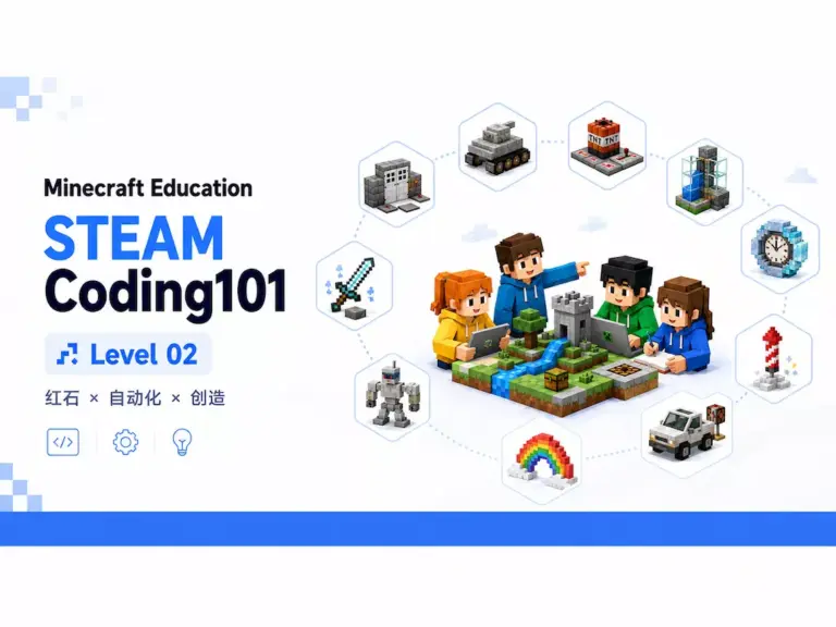Minecraft Education STEAM Coding101 Level02 全英文 PBL 编程 课程