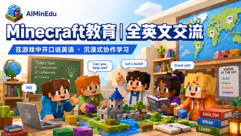 Minecraft我的世界教育版 全英语联机教程