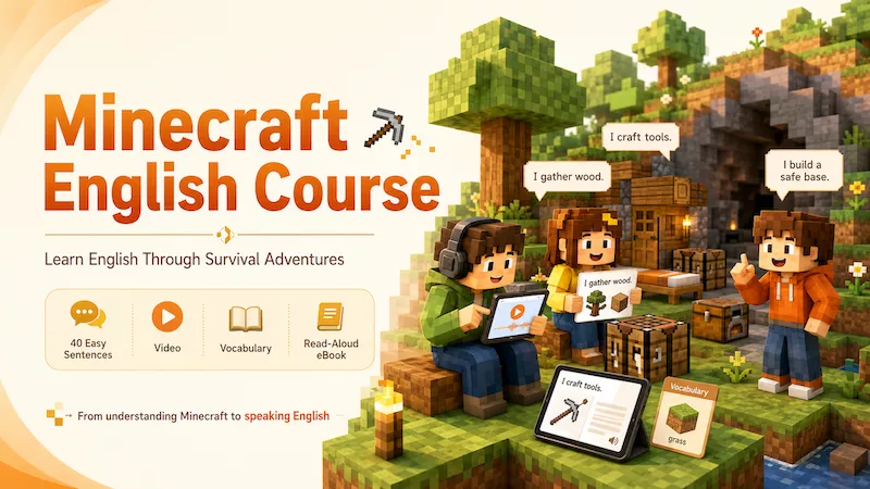 minecraft survival english 40 sentences